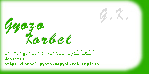 gyozo korbel business card